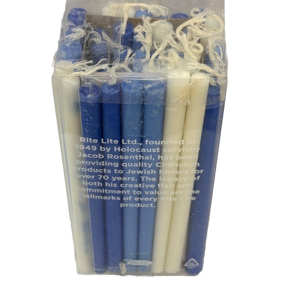 Rite Lite LTD Chanukah Hanukkah Judaica Blue White‎ Candles Menorah - Picture 7 of 11
